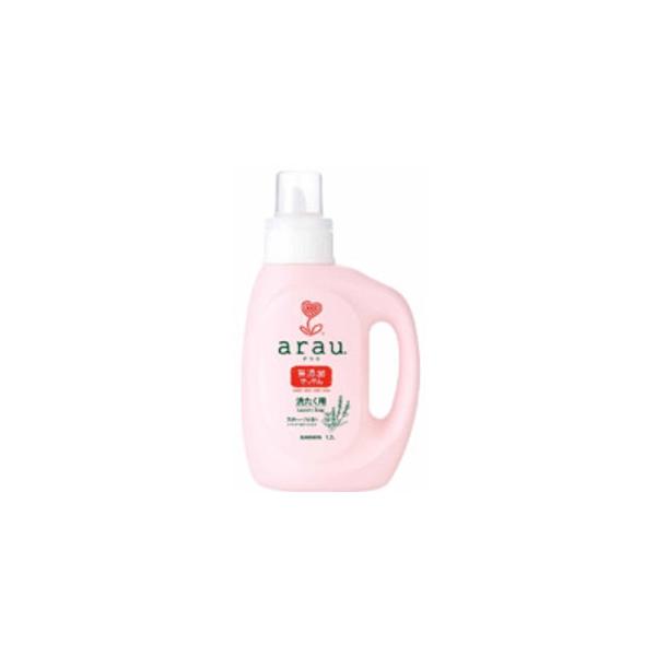 ▼5000円以上送料無料　(但し沖縄県、離島などは別途送料負担があります)　　　サラヤ　アラウ　洗たく用せっけん　本体１．２Ｌは柔軟剤なしでもやわらかで肌にやさしい洗いあがり。合成界面活性剤、合成香料、着色料、保存料など無添加。天然ハーブ１...