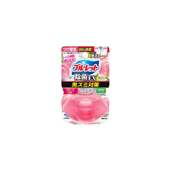 ▼5000円以上送料無料　(但し沖縄県、離島などは別途送料負担があります)　　　小林製薬  液体ブルーレット おくだけ除菌EX フレグランス つけ替用 ピーチＥＸ６７ｍｌは除菌＊処方で水ぎわの黒ズミの発生を抑え※お掃除が楽になります。除菌率...