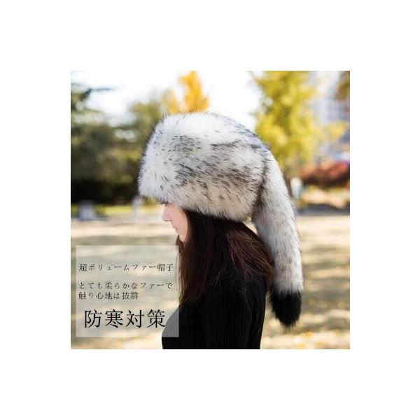 新品限定◆上質フォックスを使用した帽子 ◆フリンジ付き/毛皮ファー ha147_5.jpg