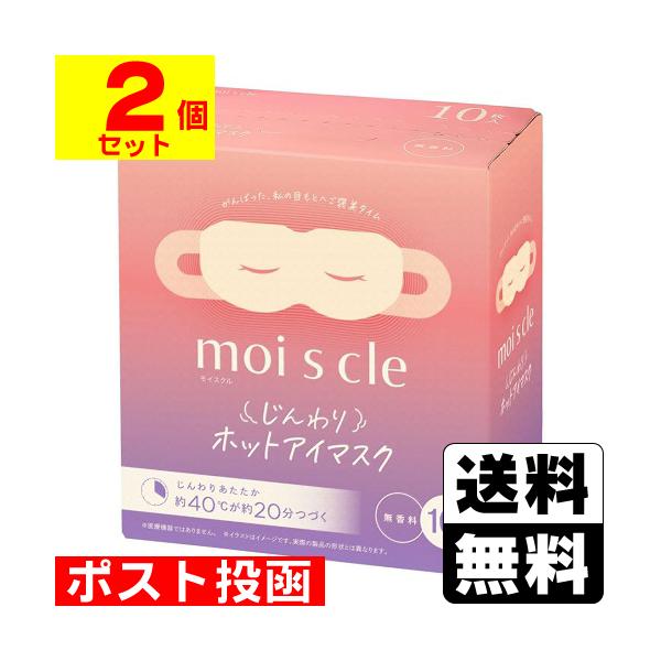 (ポスト投函)(アイリスオーヤマ)モイスクル じんわりホットアイマスク 無香料 10枚入(2個セット)