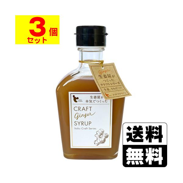 イトク食品)クラフトジンジャーシロップ 200ml(3個セット) :4970107121365-3:ザグザグ通販ヤフー店 通販  