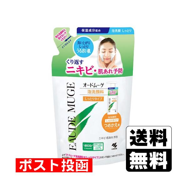(ポスト投函)(小林製薬)オードムーゲ 泡洗顔料 しっとりタイプ 詰替え 130ml