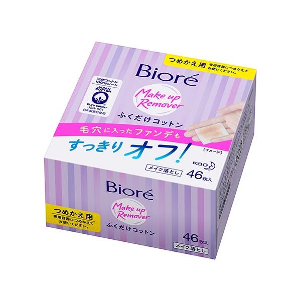 コットン　本体レフィルセット Biore (花王)ビオレ ふくだけコットン 詰替え 46枚入 : ザグザグ通販