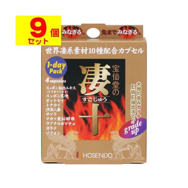 ポスト投函)宝仙堂の凄十 1dayパック 4粒入(9個セット) : ザグザグ通販