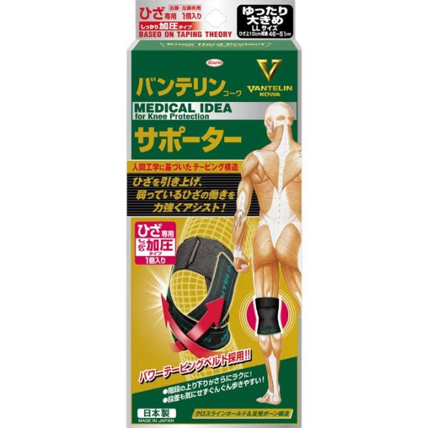 興和 バンテリンコーワサポーター ひざ専用しっかり加圧タイプ ゆったり大きめllサイズ ブラック 1個 ザグザグ通販paypayモール店 通販 Paypayモール
