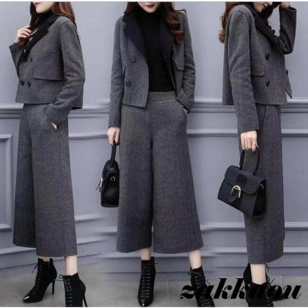 スーツパンツ レディース ワイドパンツ テーラード ジャケット 着痩せ