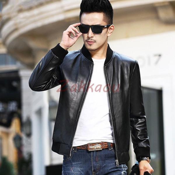 メンズ革ジャン 本革 秋冬 レザージャケット ライダースジャケット