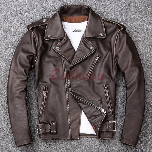 ライダース　バイクジャケット　ジャケット メンズ　本革ジャケット　牛革　レザージャケット leather jacket　革ジャン　アウター　春秋冬 ライダース バイクジャケット ジャケット メンズ 本革ジャケット 牛革
