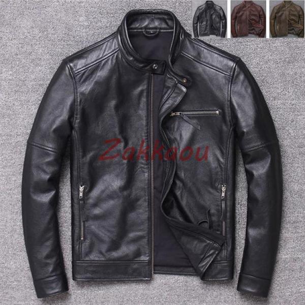 メンズ革ジャン 本革 秋冬 レザージャケット ライダースジャケット