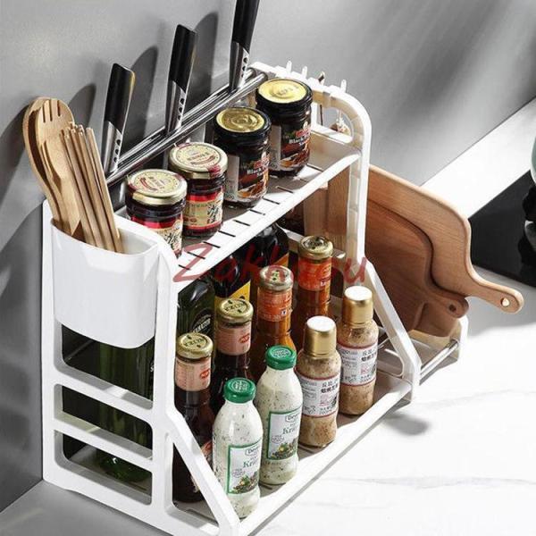 ■ 品名：キッチンラック■ 素材：ステンレス+ABS■ 用途：調理グッズ収納■ タイプ：全13タイプ■ サイズ：写真参考■ 耐荷重：20kgまで人気検索ワード：キッチン 収納 調味料ラック 調味料 収納 (タワー) スパイスラック キッチン...