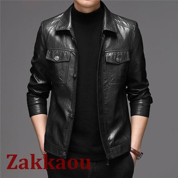 革ジャン レザージャケット メンズ 羊革 皮ジャン ライダース バイク