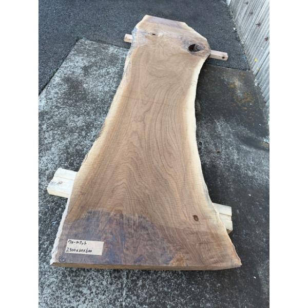 4-1281 ウ文）銘木ブラックウォールナット 杢 テーブルカウンター無垢