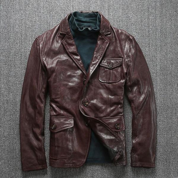 本革ジャケット ラム革ジャケット ラム革 羊革 折襟 ビジネス風 レザー