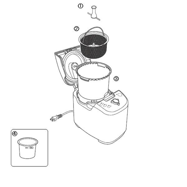 ツインバード工業　MR-E751W、MR-E750　精米器 アフターパーツ　ぬかボックス　図３