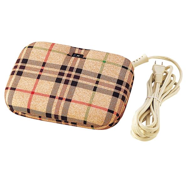 平形タイプ電気あんか●消費電?：60Ｗ●本体サイズ：約220×160×45mm●温度調節付