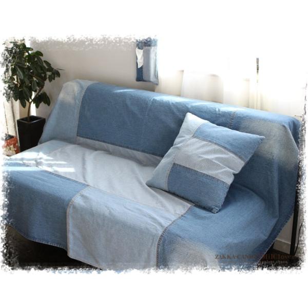 ソファーカバー テーブルクロス 目隠しにも おしゃれ インテリア 長方形 パッチワークデニム マルチカバー Buyee 日本代购平台 产品购物网站大全 Buyee一站式代购 Bot Online