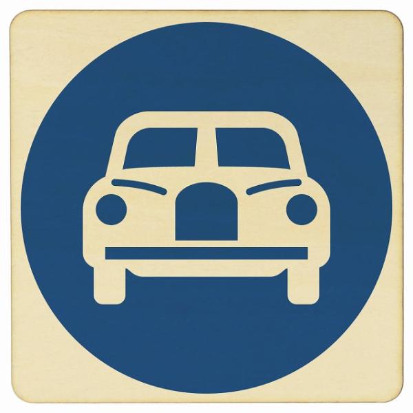 初心者マーク型　木製プレート 道路標識 自動車専用 木製プレート 27x27cm 交通安全 案内板