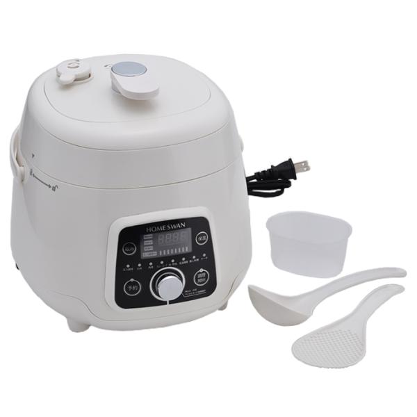 角煮が簡単に作れる電気圧力鍋。材料を入れてほったらかしOK。圧力・白米・角煮・カレーなどの8コース搭載。ダイヤルでの任意設定も可能です。鍋はこびりつきにくいッ素樹脂塗装。容量2.5L(調理容量1.9L)のコンパクトサイズ。かんたん調理レシピ...