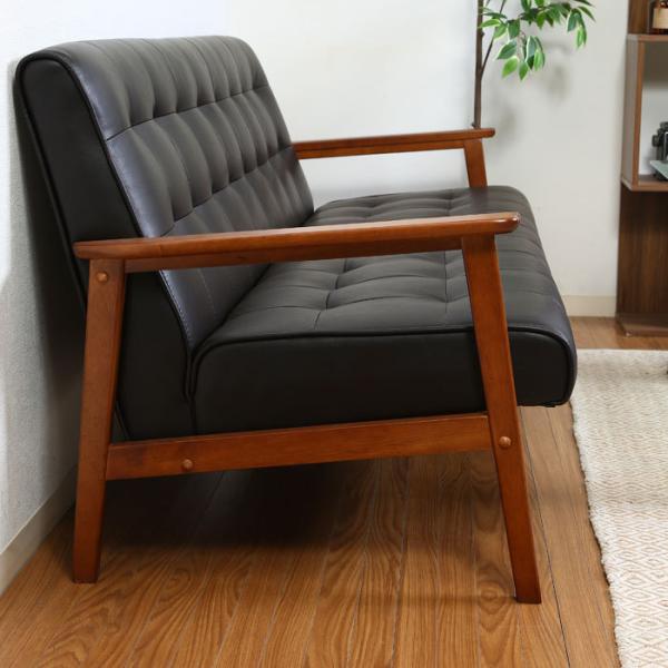 ソファ ソファー 3人掛け レザー 幅170 カフェ風 バイキャストレザー