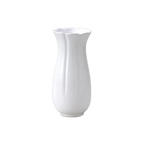 人型ホワイト陶器花瓶 陶器花瓶 モノトーンフラワーベース 花型 M ホワイト 8.5×H18cm 006-B