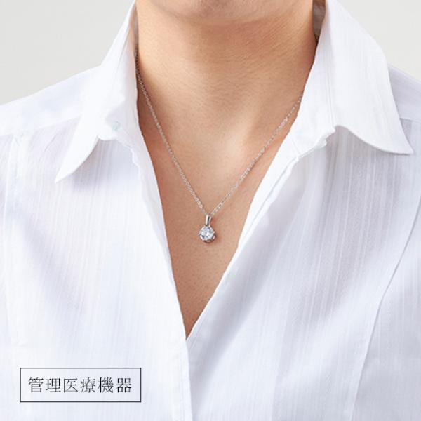 磁気ネックレス 大粒3.3カラット キュービックジルコニア K13494