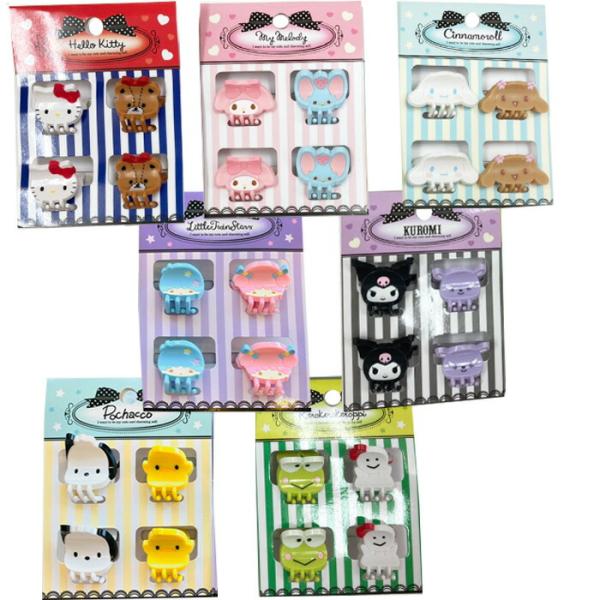 サンリオ ミニヘアクリップ 大量まとめ売り サンリオ ミニヘアクリップ 4個セット ヘアクリップ 前髪クリップ