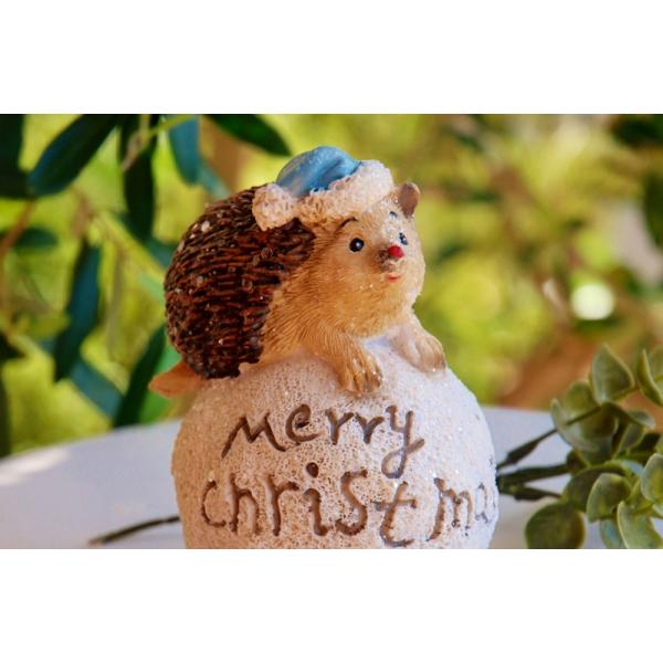 ガーデニング 雑貨 クリスマス ヘッジフォッグ・クリスマス はりねずみ 北欧雑貨 クリスマス飾り 庭飾り おしゃれ ガーデン