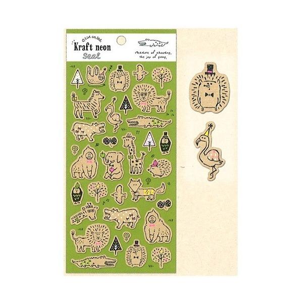 アニマルステッカー　1枚 楽天市場】【メール便送料無料】レトロなアニマル ステッカー 66枚