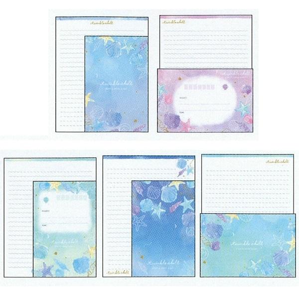 5柄入り マイセレクト レターセット Twinkle Shell お手紙セット シェル柄 海辺 雑貨のぱんぷきん 通販 Yahoo ショッピング