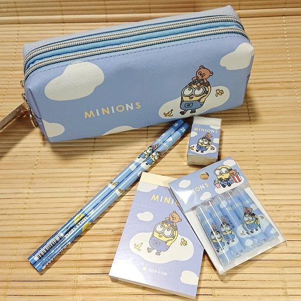 ミニオンズ 可愛い文具セット ツインファスナー ペンポーチ 鉛筆ミニメモ 6点 s 筆箱 消しゴム クラウド s 雑貨のぱんぷきん 通販 Yahoo ショッピング