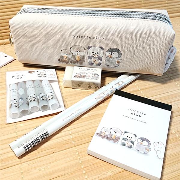 ゆるいあにまる 文具セット ペンケース+鉛筆消しゴム（ぱんだ）6点