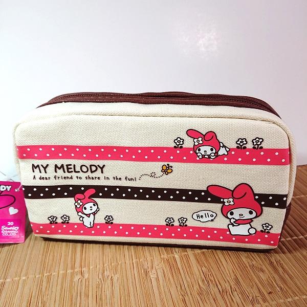 sanrio マイメロディ(My Melody)ペンポーチ(ボーダー×ドット sanrio マイメロディ(My Melody)ペンポーチ(ボーダー×ドット