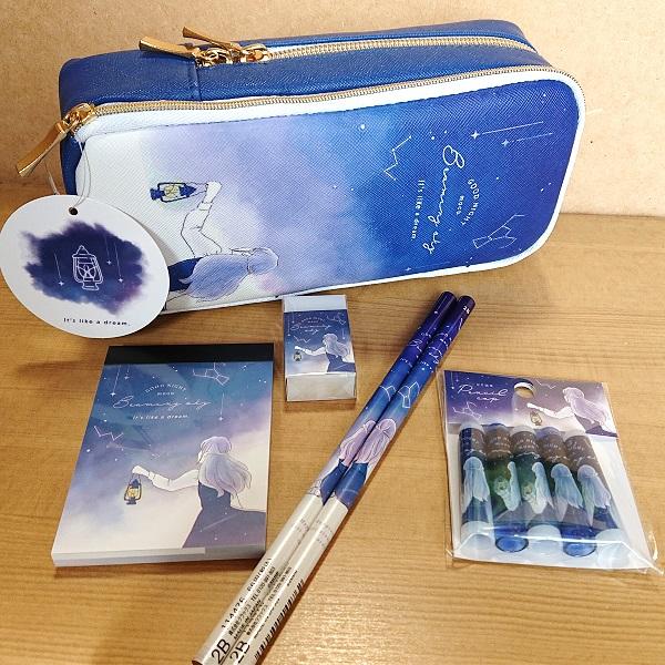 タテ型ペンケース+鉛筆消しゴムなど 6点 114474s/ガーリースウィート