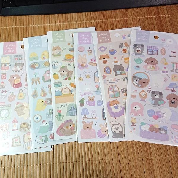あにまるの動きが可愛いシール ゆるタッチ ユルルディステッカー