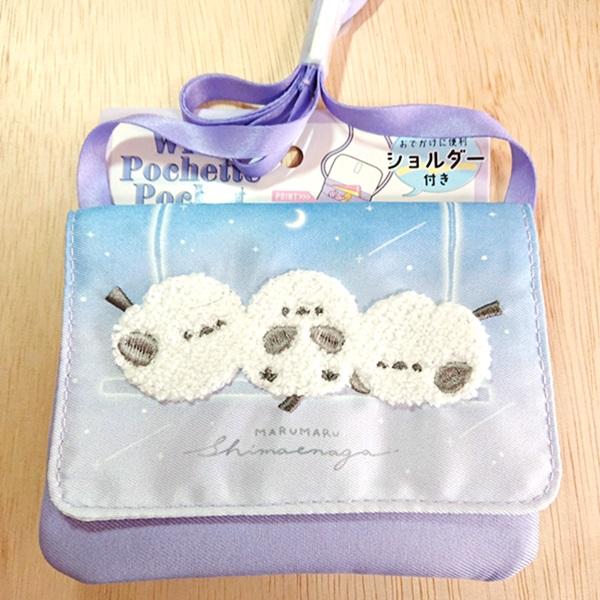 シマエナガ ミニショルダーバッグ ワイドポシェット ポケット 127766