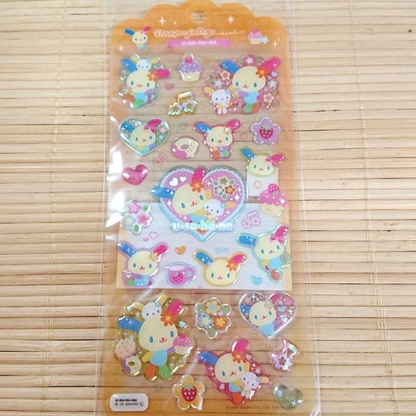 ウサハナ ドロップジュエリー シール キラキラ クリアぷっくり133062