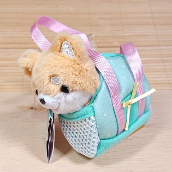 バッグに入った可愛いあにまる ぬいぐるみキーホルダー（しばいぬ
