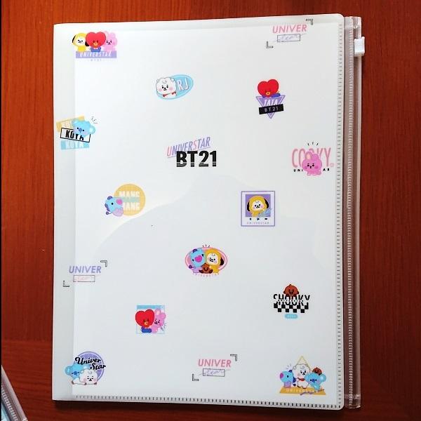 Bt21 6ポケットクリアファイル ファスナー付き Mix 33 ホワイト サイズ 33 雑貨のぱんぷきん 通販 Yahoo ショッピング