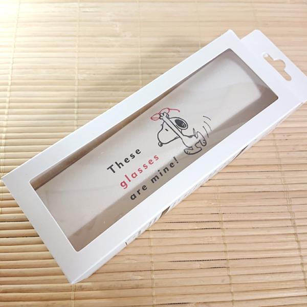 新品PEANUTSメガネケース＆メガネ拭き&度付きメガネ　3点セット SNOOPY クロス付き メガネケース（カップケーキ）213982