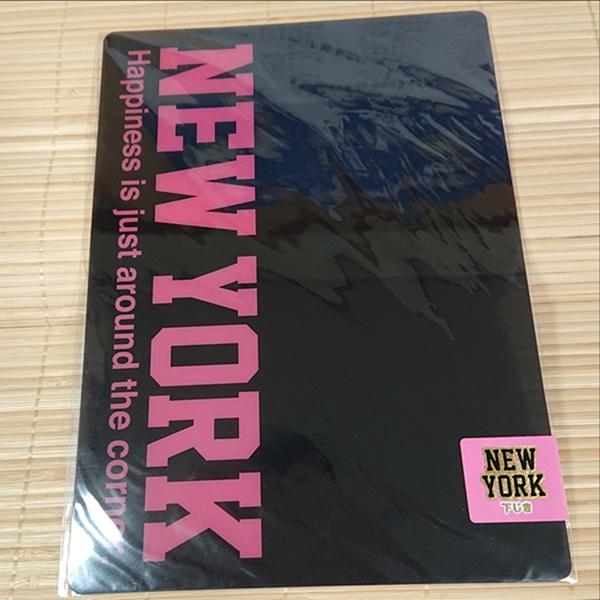 下敷き New York（ブラック）クール 29151/文具 シンプルしたじき