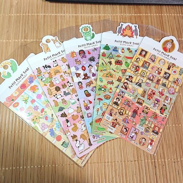 かわいくて面白い 動きのある プチマークシール5点セット/36909s 偉人