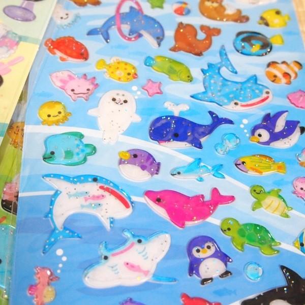 キララメ あめちゃんシール 生き物と乗り物編 5点セット/41025-5