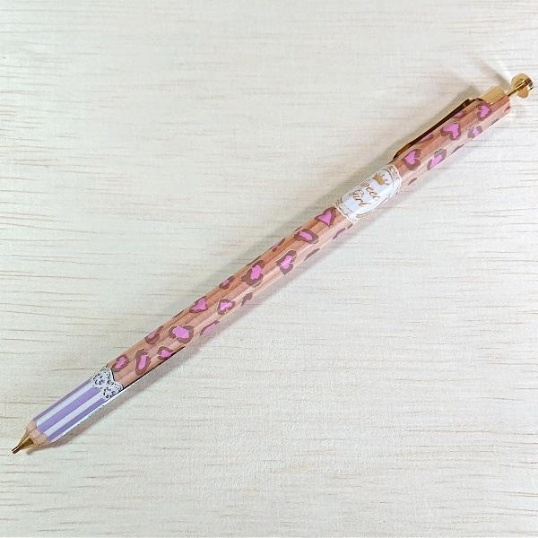 鉛筆のようなシャープペン 木軸シャープ（ヒョウ柄）0.5ミリ/57913