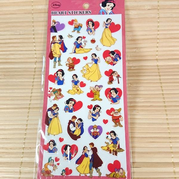 Disney ディズニー（白雪姫） ハートステッカー シール 62387