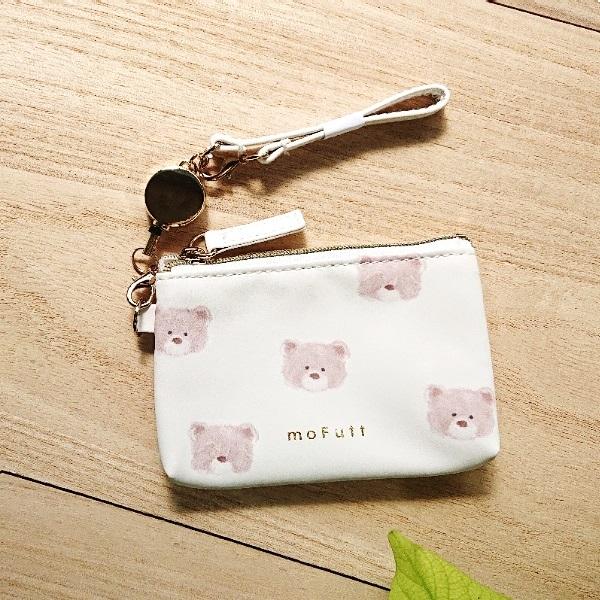 モフット 伸びるリール式 パスケース デイリーポーチ くま 695 定期入れ ミニポーチ付 Mofutt 695 雑貨のぱんぷきん 通販 Yahoo ショッピング
