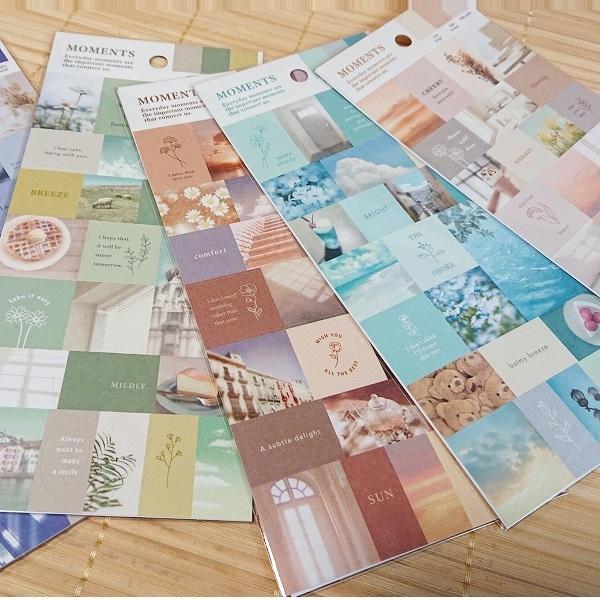 ニュアンスのある写真シール モーメンツステッカー 6点セット/81303s