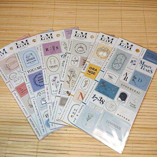 ロゴのようなデザイン シール ロゴマーク ステッカー 6点セット