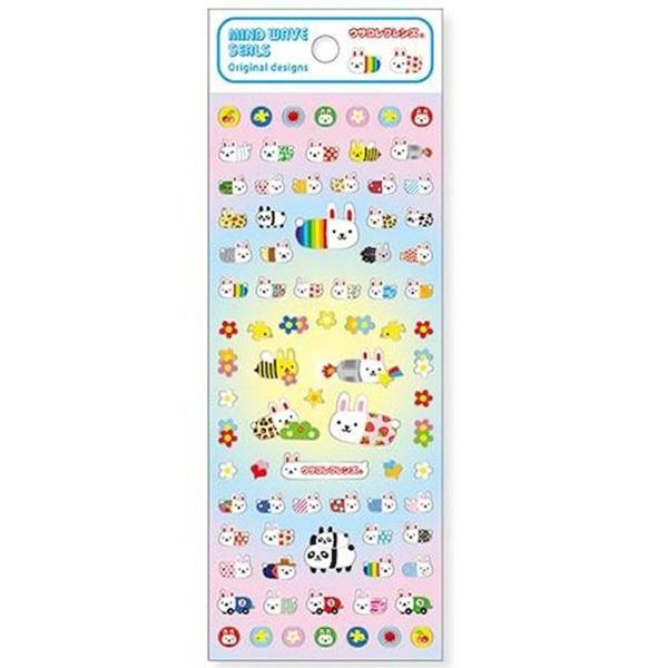 ウサコレフレンズ シール 縁取り銀 82707/マインドウェイブシール