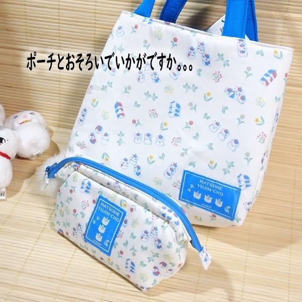 トリプルニャンコ先生 ポーチ(青/チラシ柄) 劇場版 夏目友人帳 トリプルニャンコ先生 ポーチ(青/チラシ柄) 劇場版 夏目友人帳