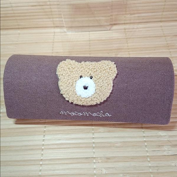 モコモカ 可愛いメガネケース（ミルクティー）89391/メガネクロス付き